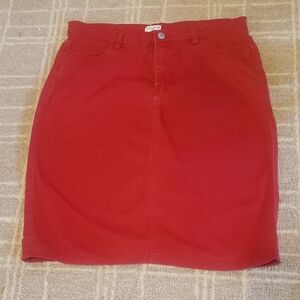 Red Jean Skirt for Women